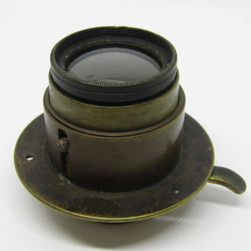 Antique brass 25mm lens with 2 to 10 Yards focus - serial # 12345