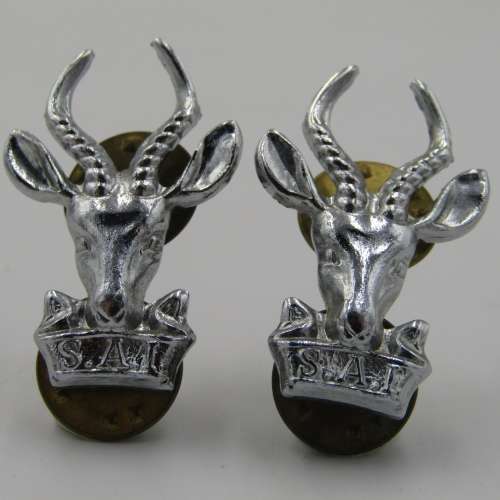 Pair of SA Infantry collar badges