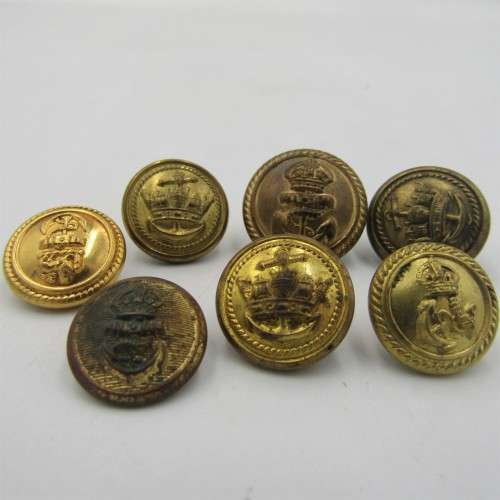 Lot of 7 SA Navy buttons