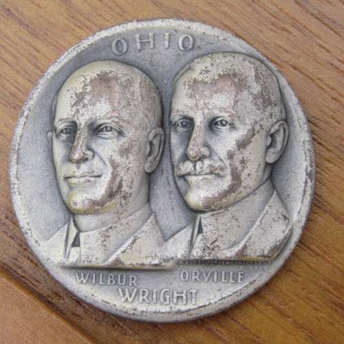 Silver Wright Brothers Aeroplane Replica - Model #583/1000