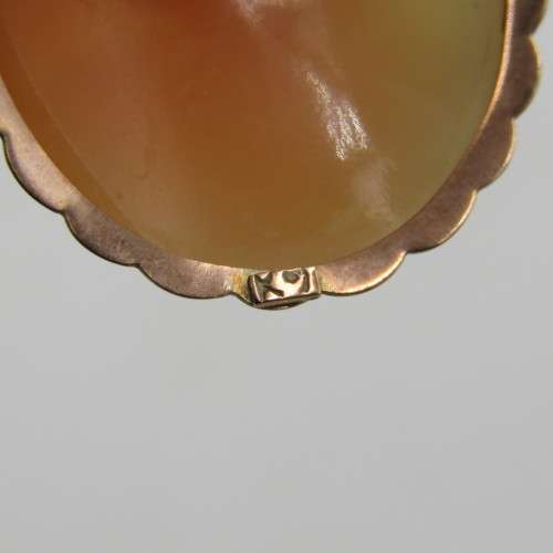 Vintage Cameo in 9kt gold surround - weight 7,5 g