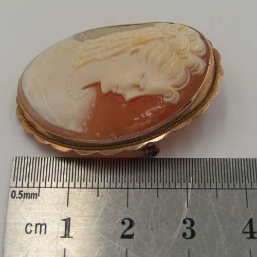 Vintage Cameo in 9kt gold surround - weight 7,5 g