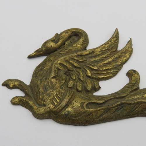 Set of antique brass door decoration pieces