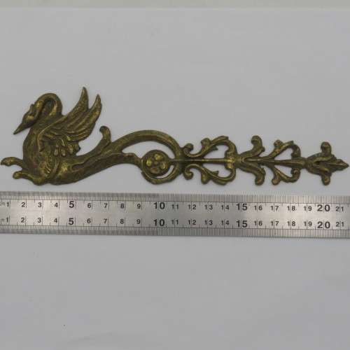 Set of antique brass door decoration pieces