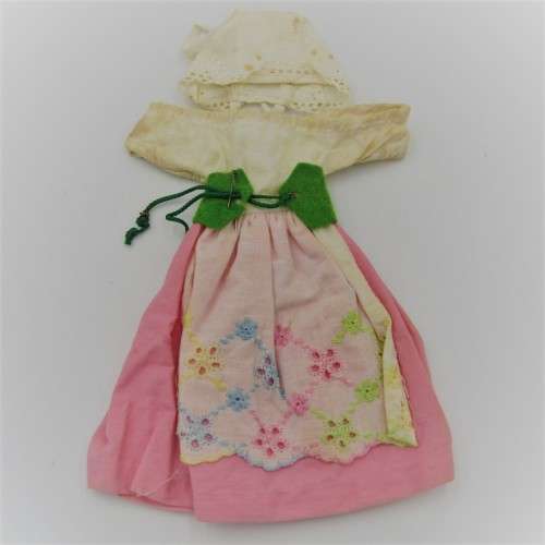 Vintage Barbie swiss dress and cap