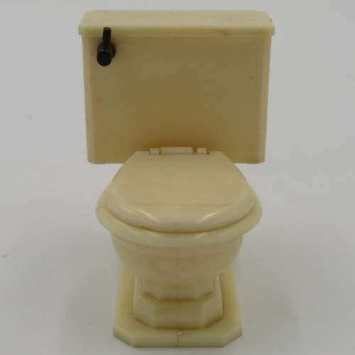 Doll`s house furniture vintage bathroom fittings / furniture - bath - toilet - bathroom basin