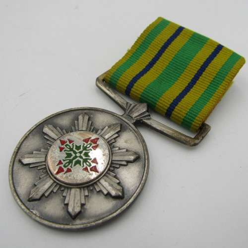 SA Police faithful service medal - named GJP Knoetze