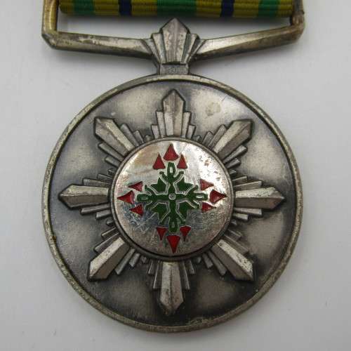 SA Police faithful service medal - named GJP Knoetze
