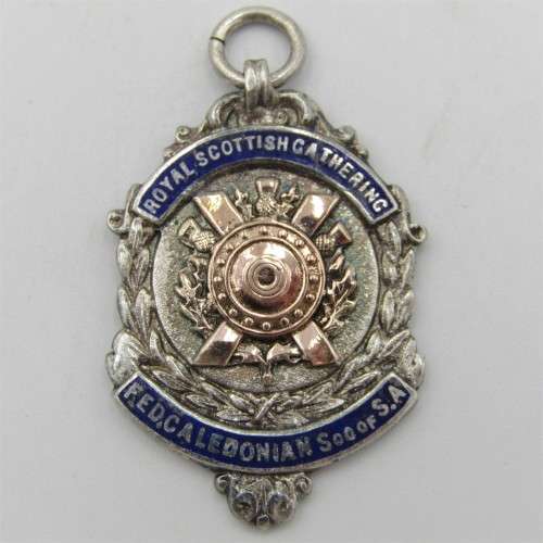 Sterling silver and gold Scottish Red open 1st place Team of 4 fob medallion