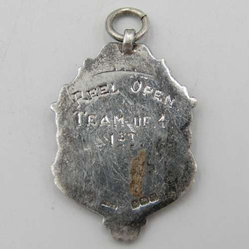 Sterling silver and gold Scottish Red open 1st place Team of 4 fob medallion