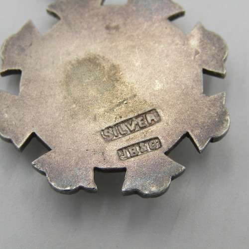 Antique 1921 Sterling silver basketball fob medallion