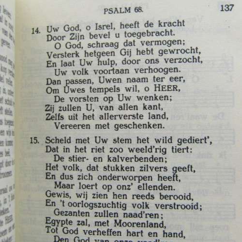 Set of vintage Psalmen and Gezangen books in leather pouch - dated 1938