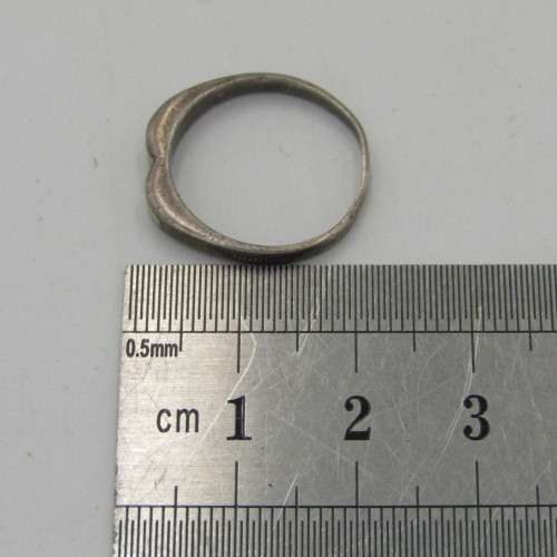 Vintage sterling silver ring with inlay - weighs 2,0g - size M