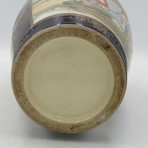 Antique 1920`s Japanese Satsuma porcelain vase - Height 22 cm