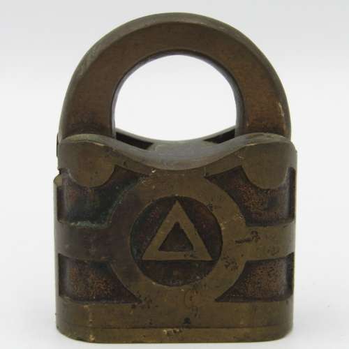 Vintage brass British made padlock - no key