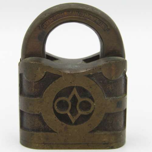 Vintage brass British made padlock - no key