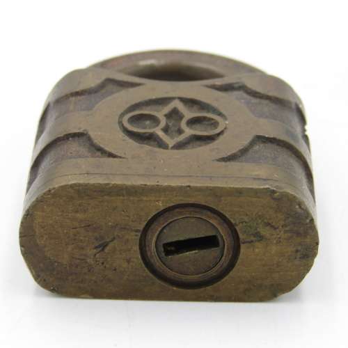 Vintage brass British made padlock - no key