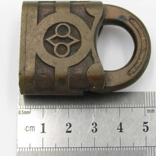 Vintage brass British made padlock - no key
