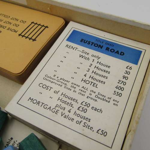 Vintage Monopoly with rare metal tokens - no board