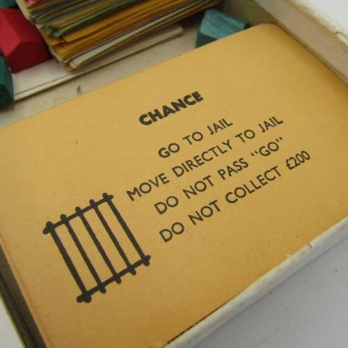 Vintage Monopoly with rare metal tokens - no board