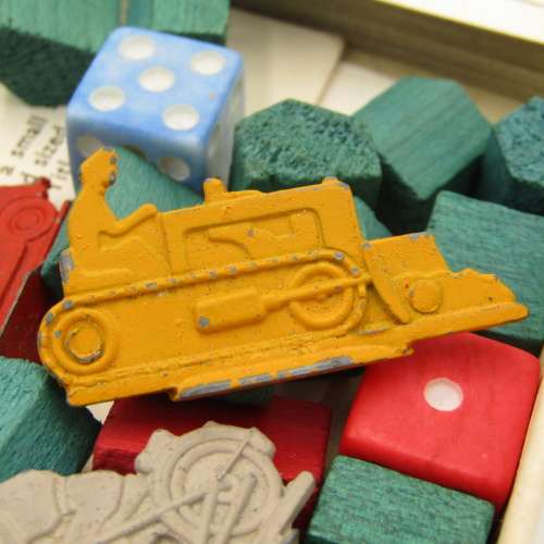 Vintage Monopoly with rare metal tokens - no board