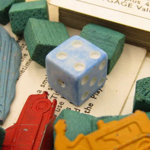 Vintage Monopoly with rare metal tokens - no board