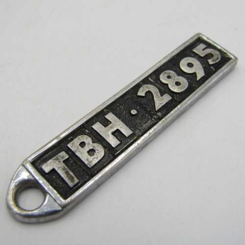 Vintage South African numberplate key tag - TBH 2895