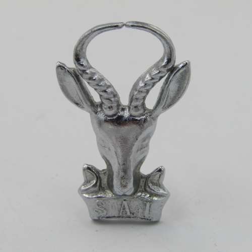 SA Infantry chromed bokkop beret badge