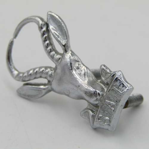 SA Infantry chromed bokkop beret badge