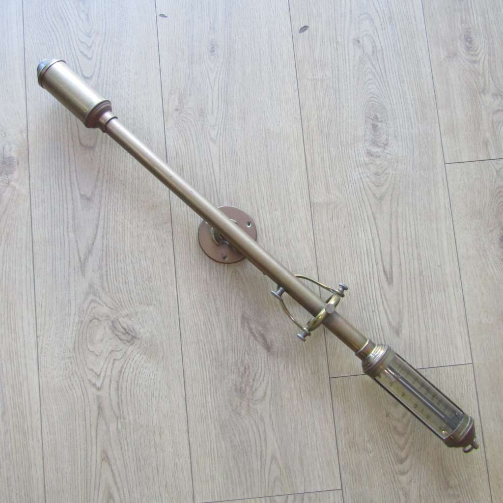 Antique brass ships stick barometer