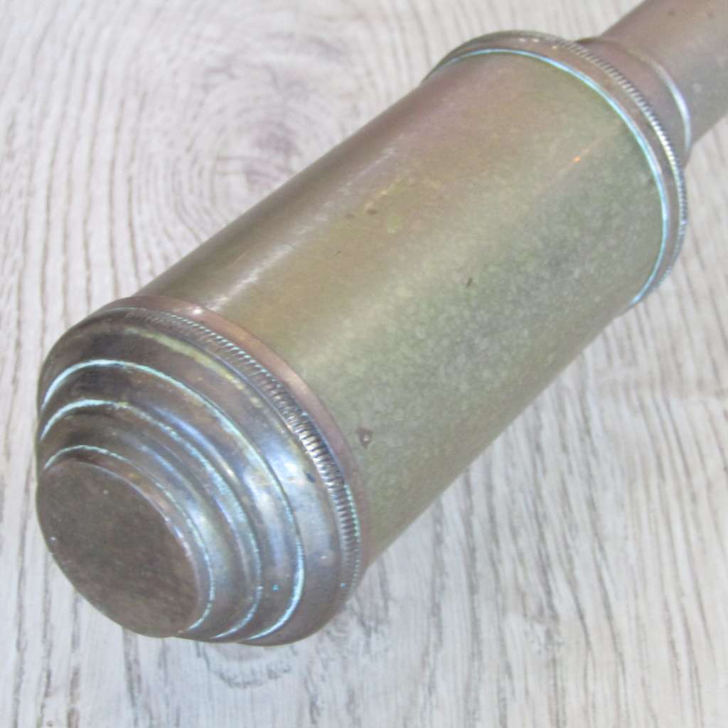 Antique brass ships stick barometer