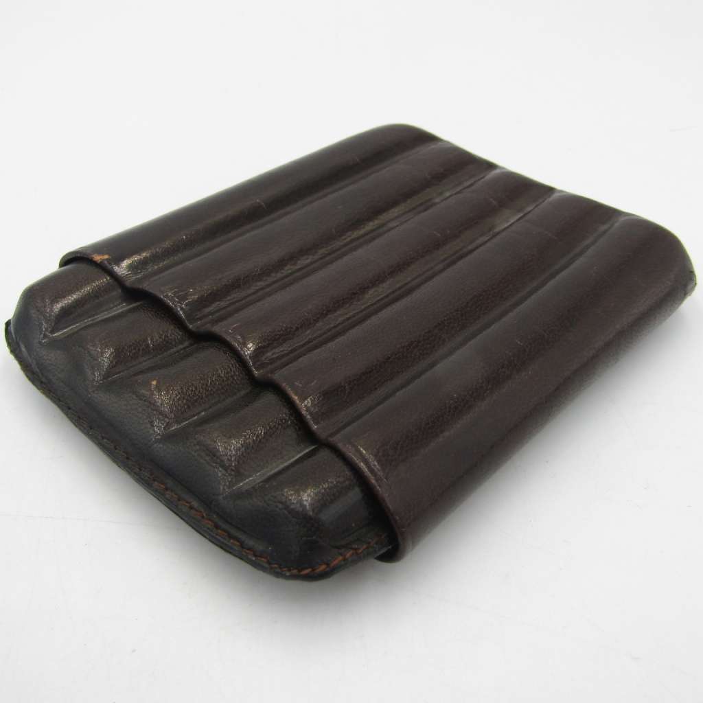 Vintage Leather 5 cigar travelling pouch