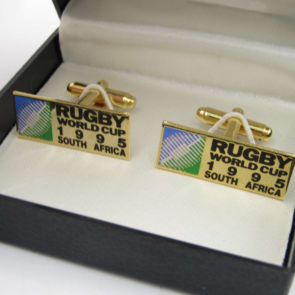 Pair of South Africa 1995 Rugby World Cup cufflinks