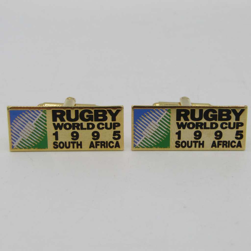 Pair of South Africa 1995 Rugby World Cup cufflinks