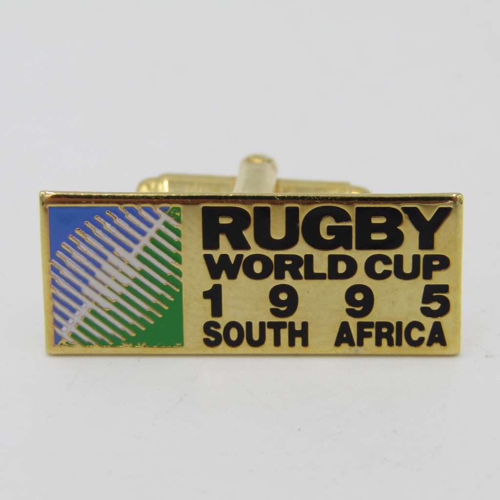 Pair of South Africa 1995 Rugby World Cup cufflinks