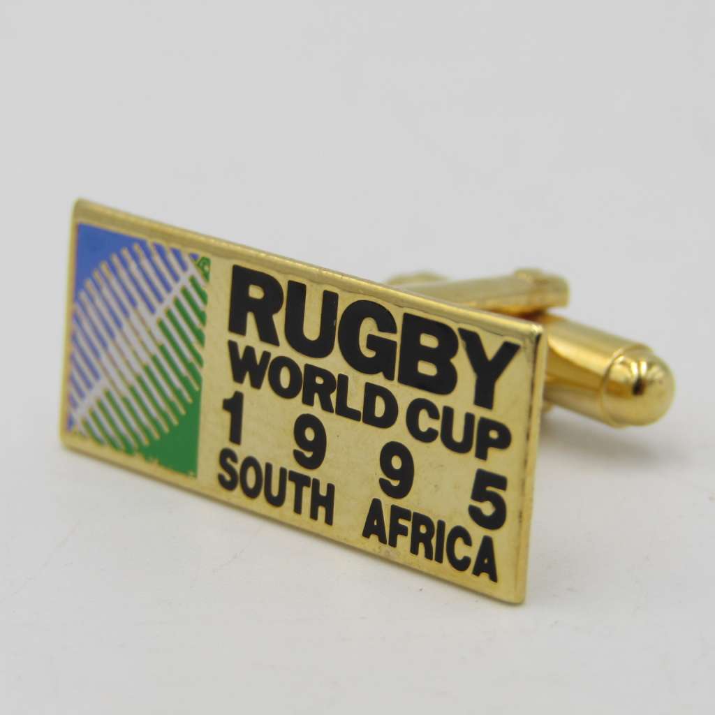 Pair of South Africa 1995 Rugby World Cup cufflinks