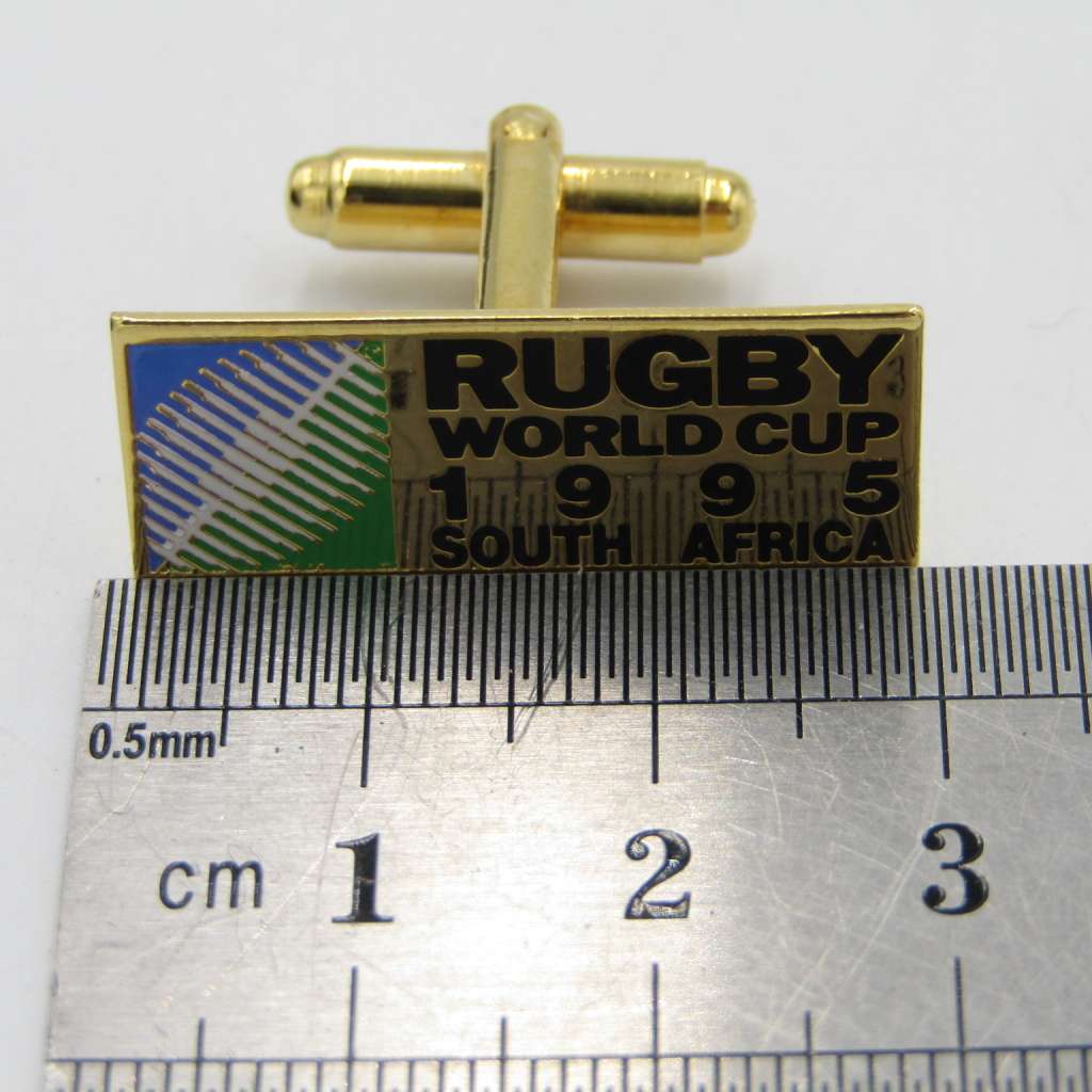 Pair of South Africa 1995 Rugby World Cup cufflinks