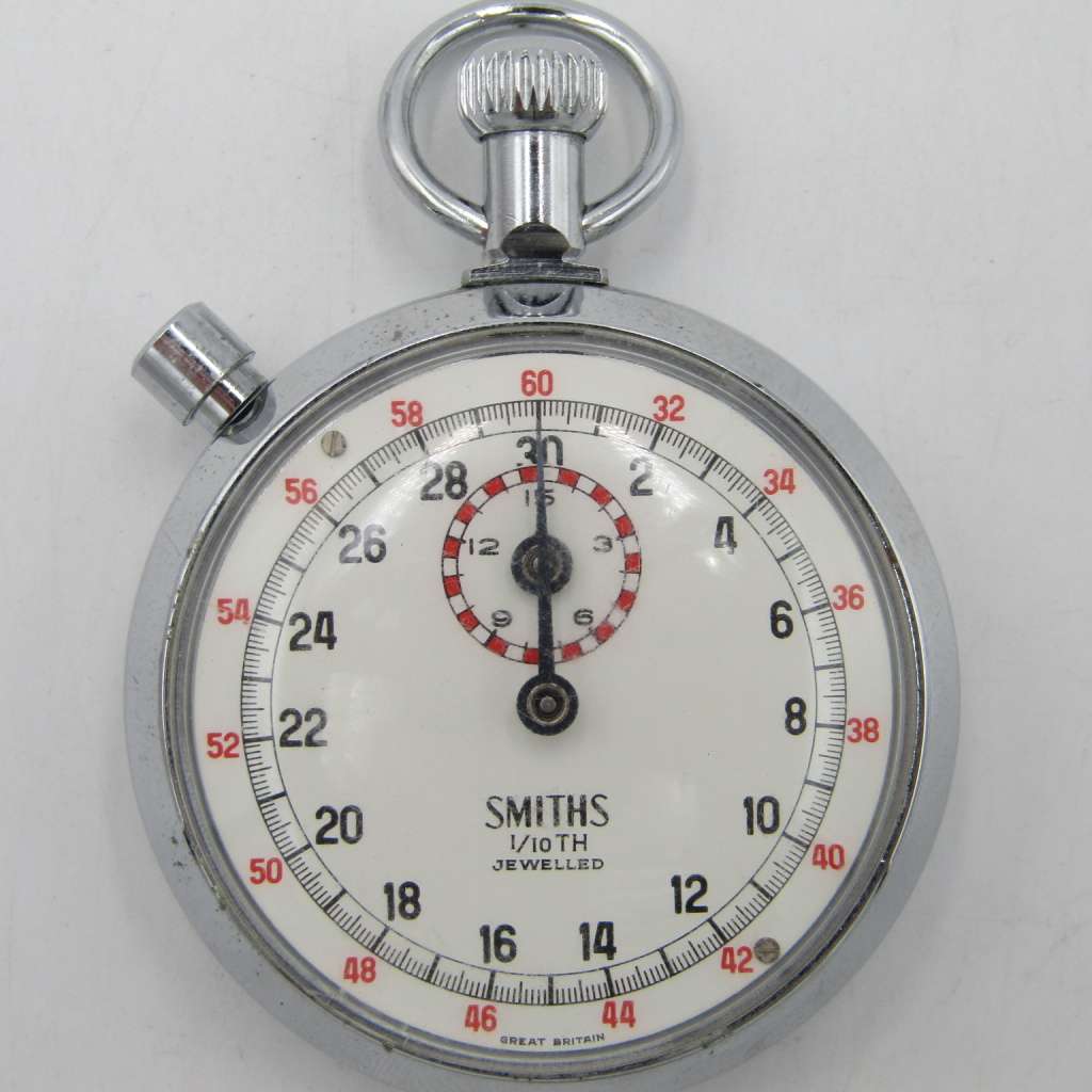 Vintage Smiths 60 minutes 1/10th second stopwatch in original box