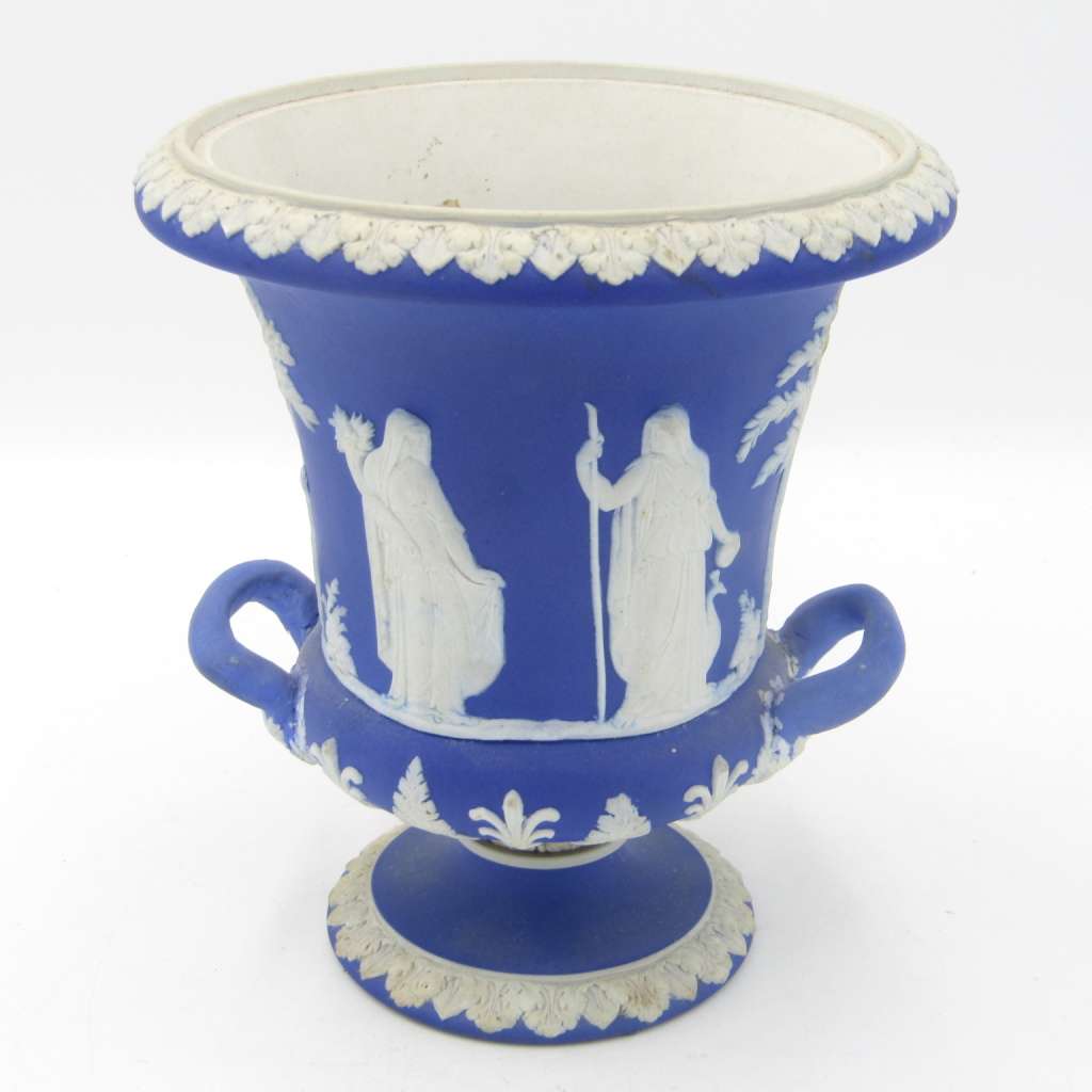 Antique Blue Wedgwood Jasperware urn - circa 1920`s