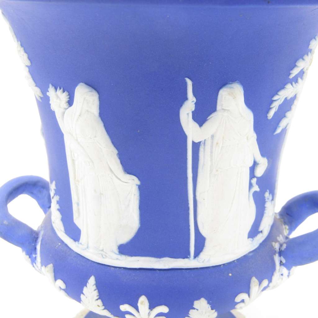 Antique Blue Wedgwood Jasperware urn - circa 1920`s