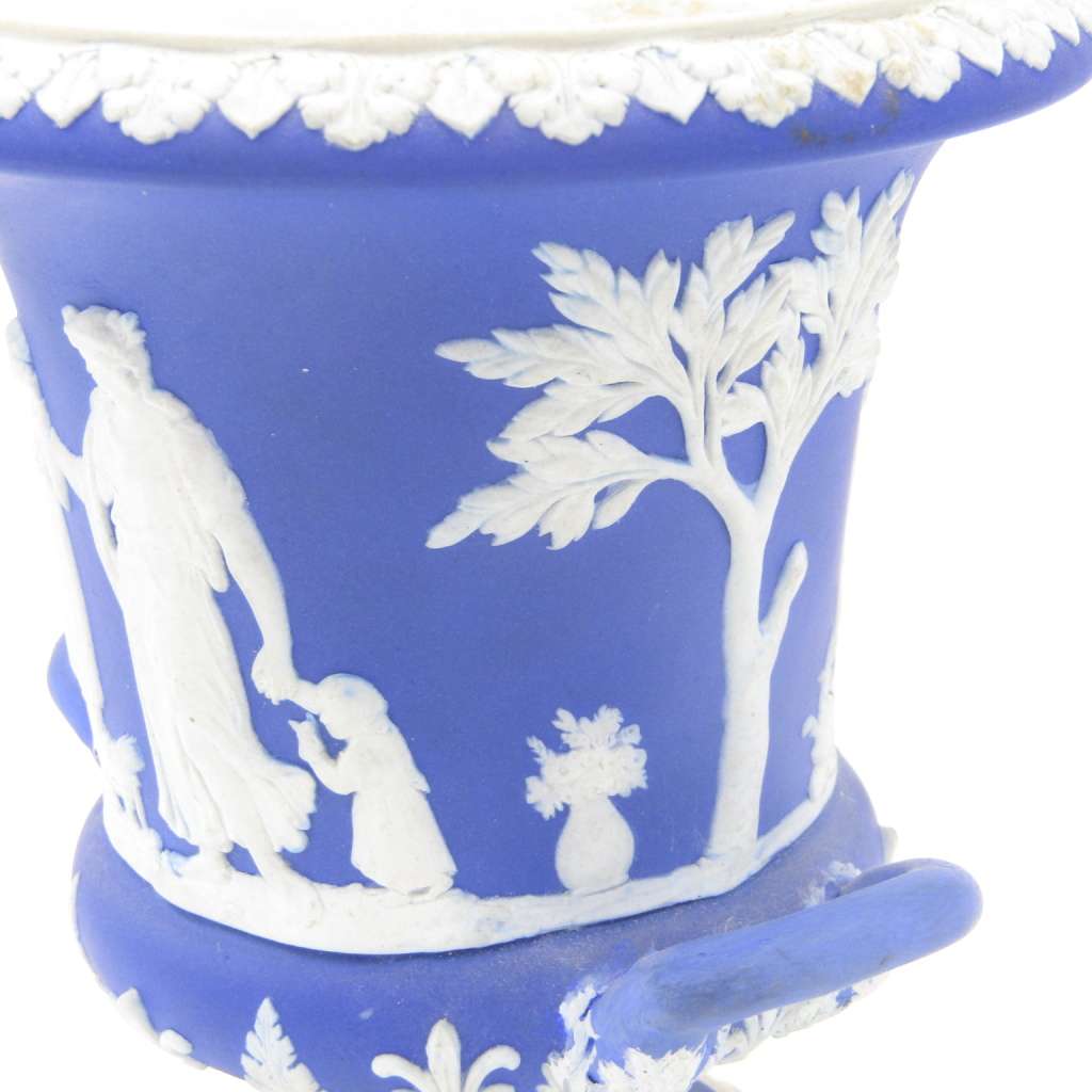 Antique Blue Wedgwood Jasperware urn - circa 1920`s