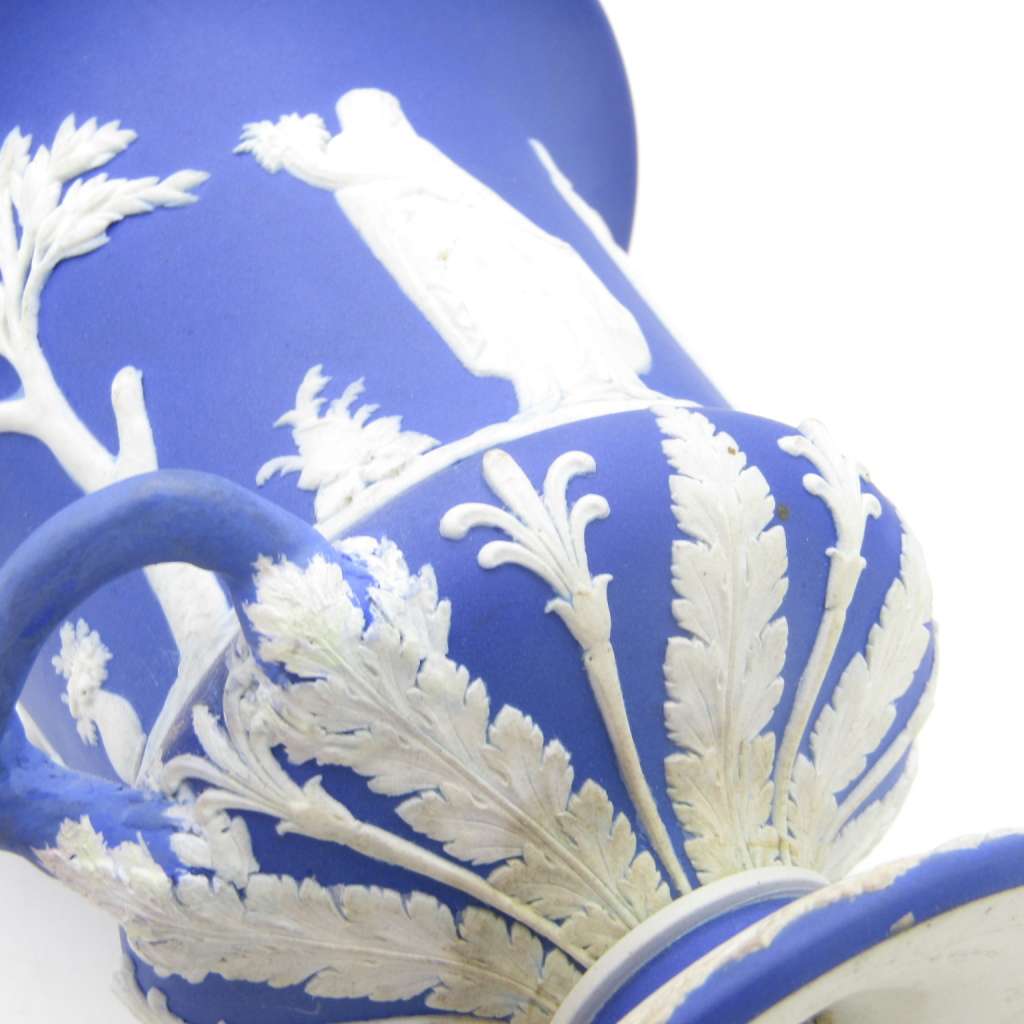 Antique Blue Wedgwood Jasperware urn - circa 1920`s