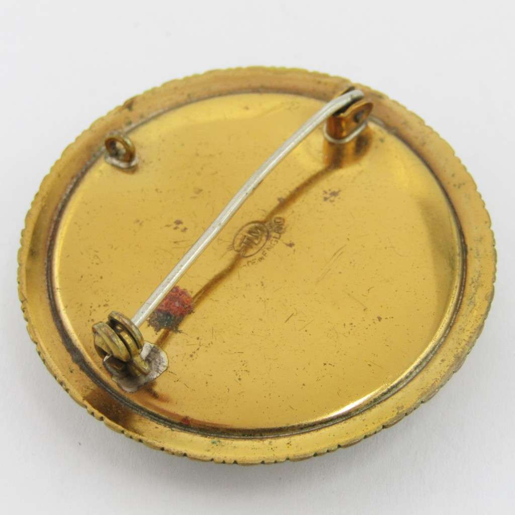 Handpainted antique brooch & pendant in one