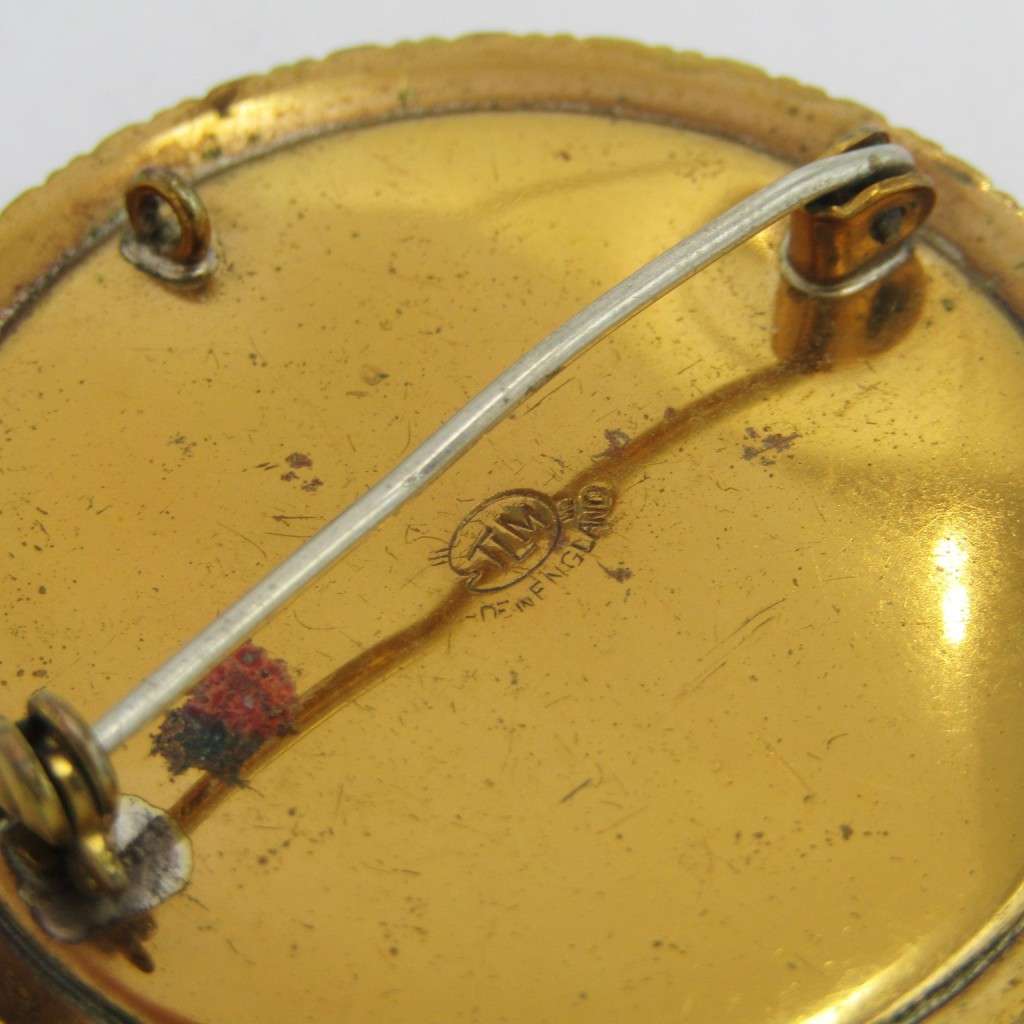 Handpainted antique brooch & pendant in one