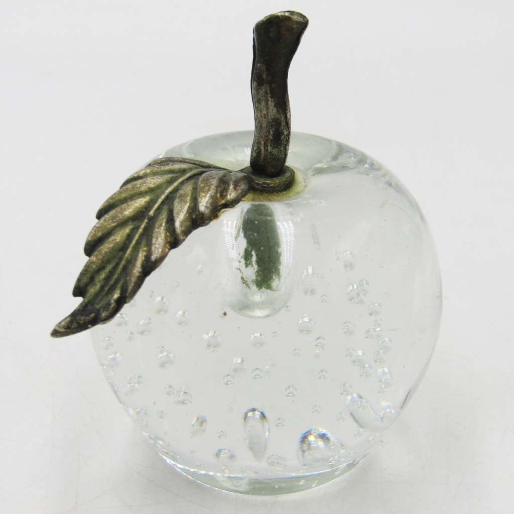 Beautiful Glass apple paperweight