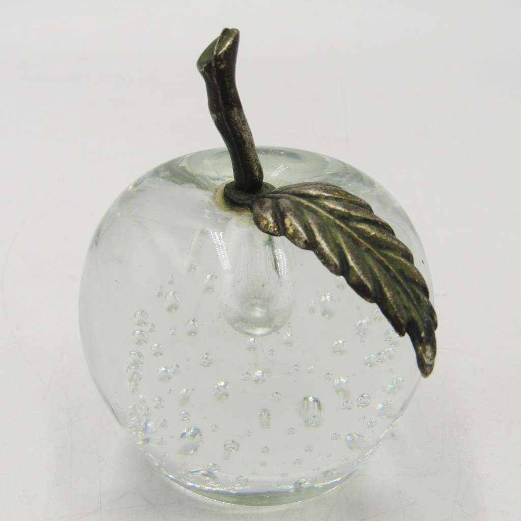 Beautiful Glass apple paperweight