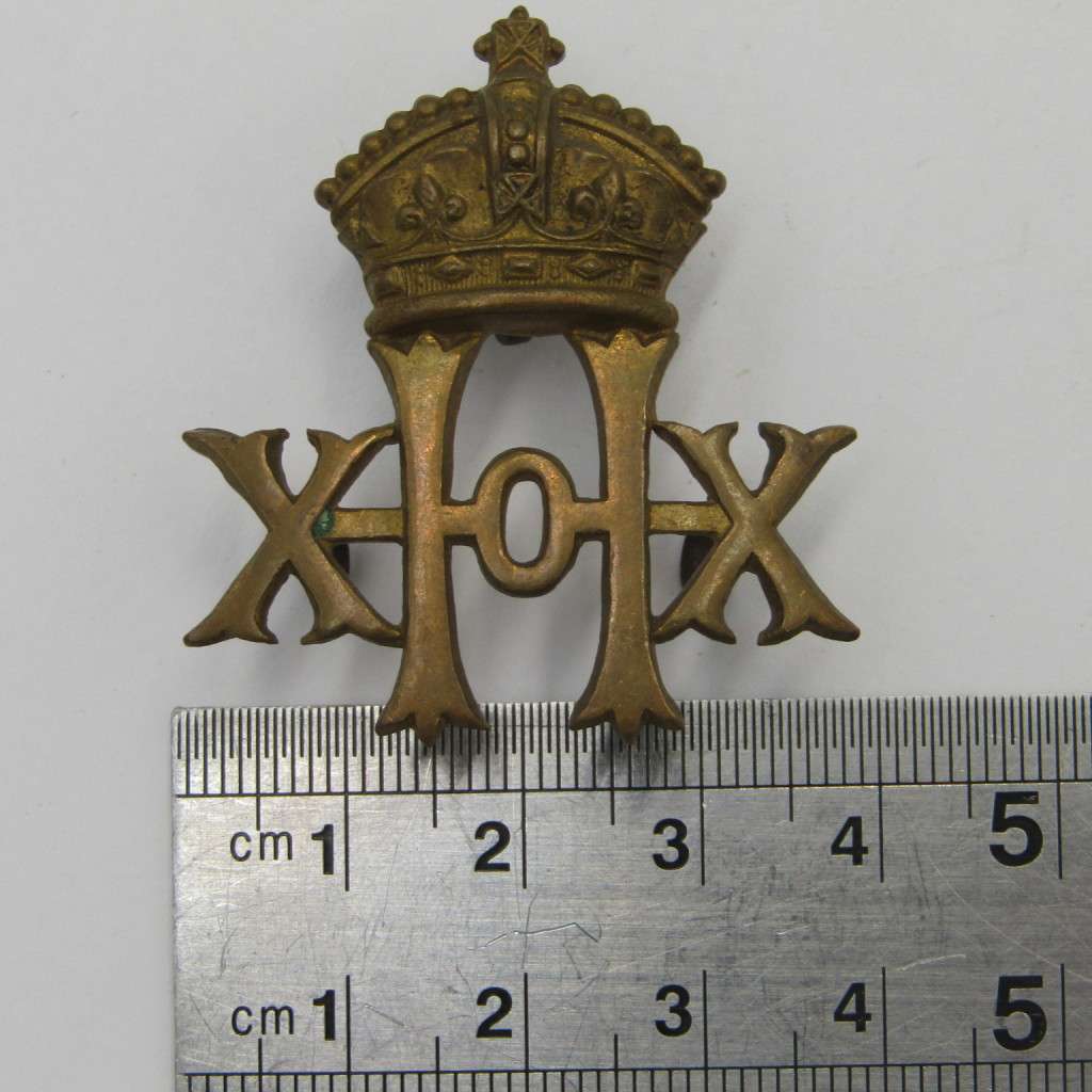 British 20th Hussars cap badge