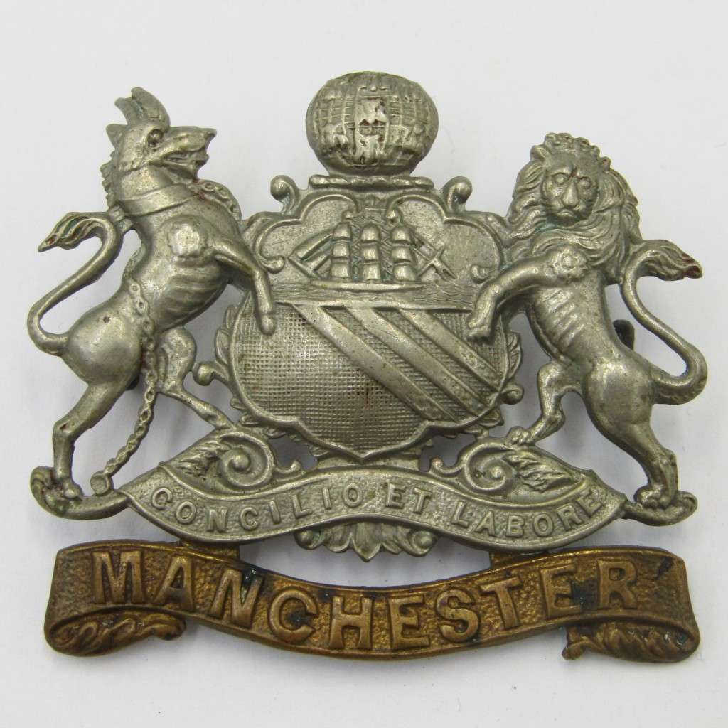 British Army Manchester regiment cap badge