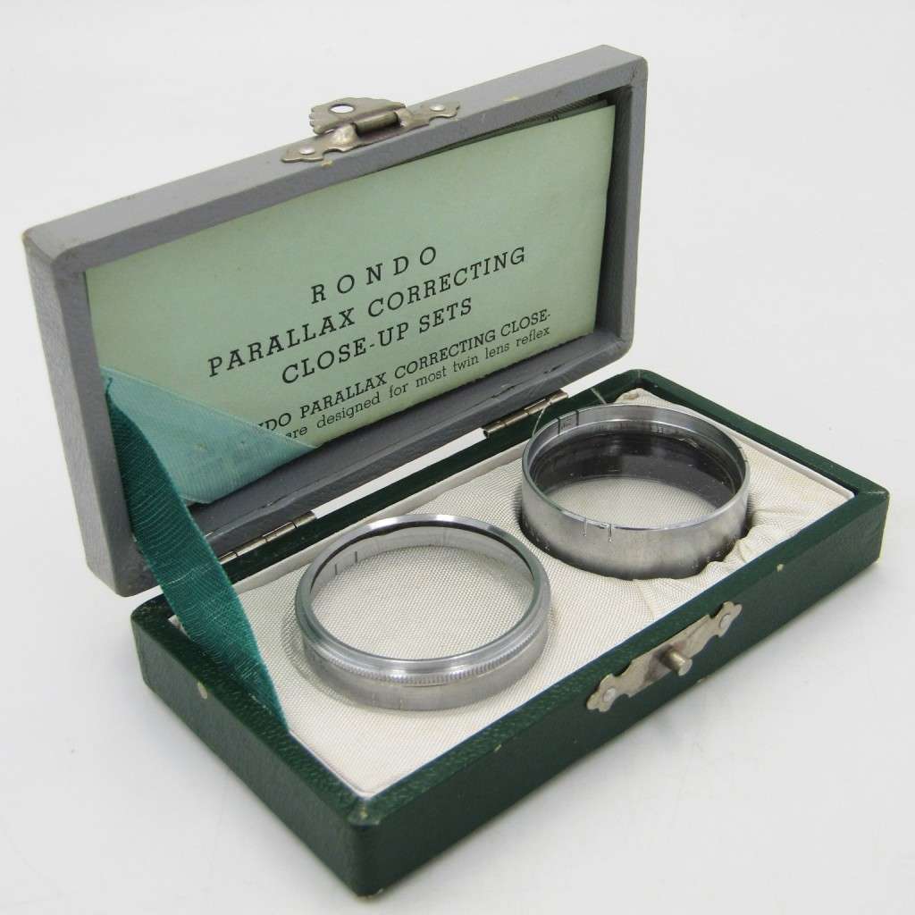 Vintage Rondo Parallax correcting close-up lens set No.2 in box with instructions