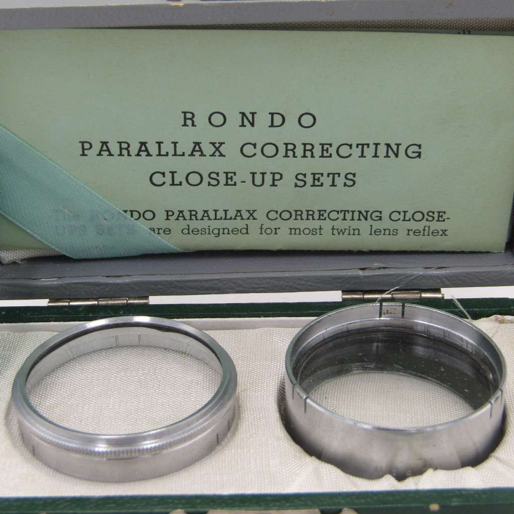 Vintage Rondo Parallax correcting close-up lens set No.2 in box with instructions